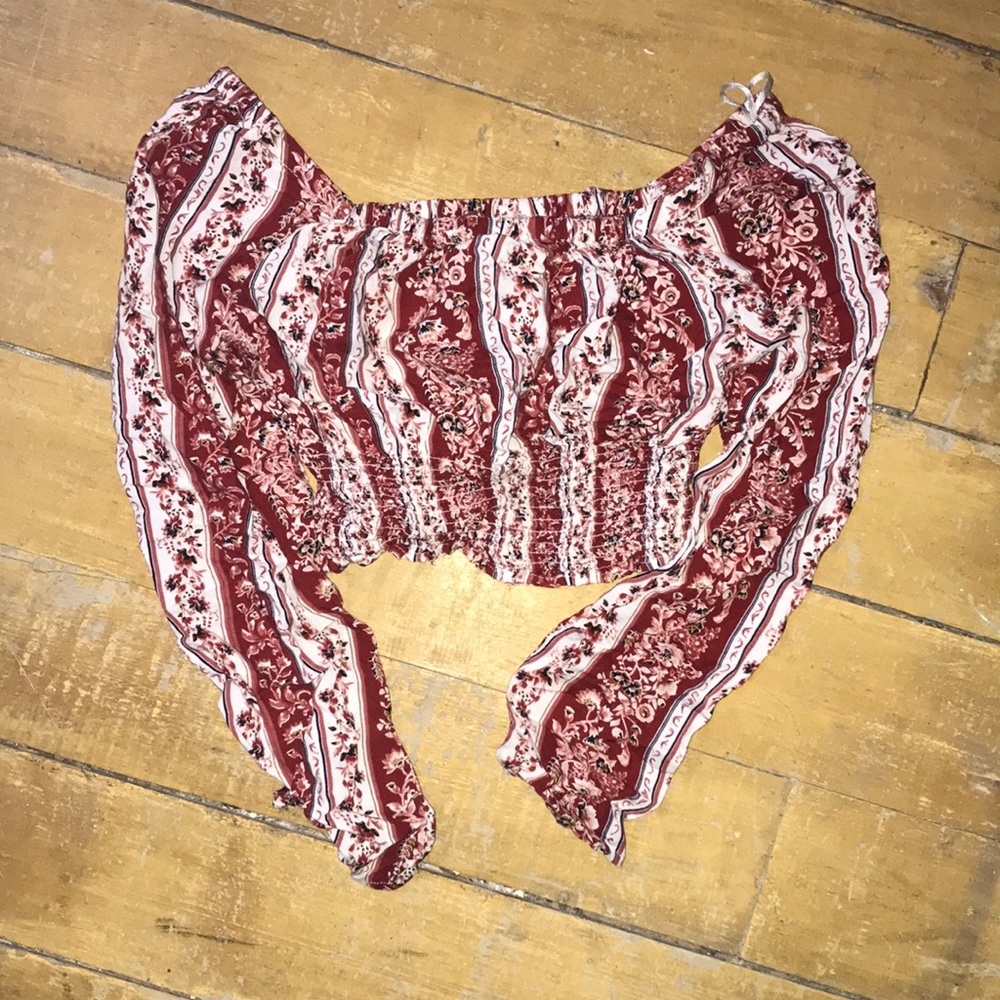 long sleeved crop top